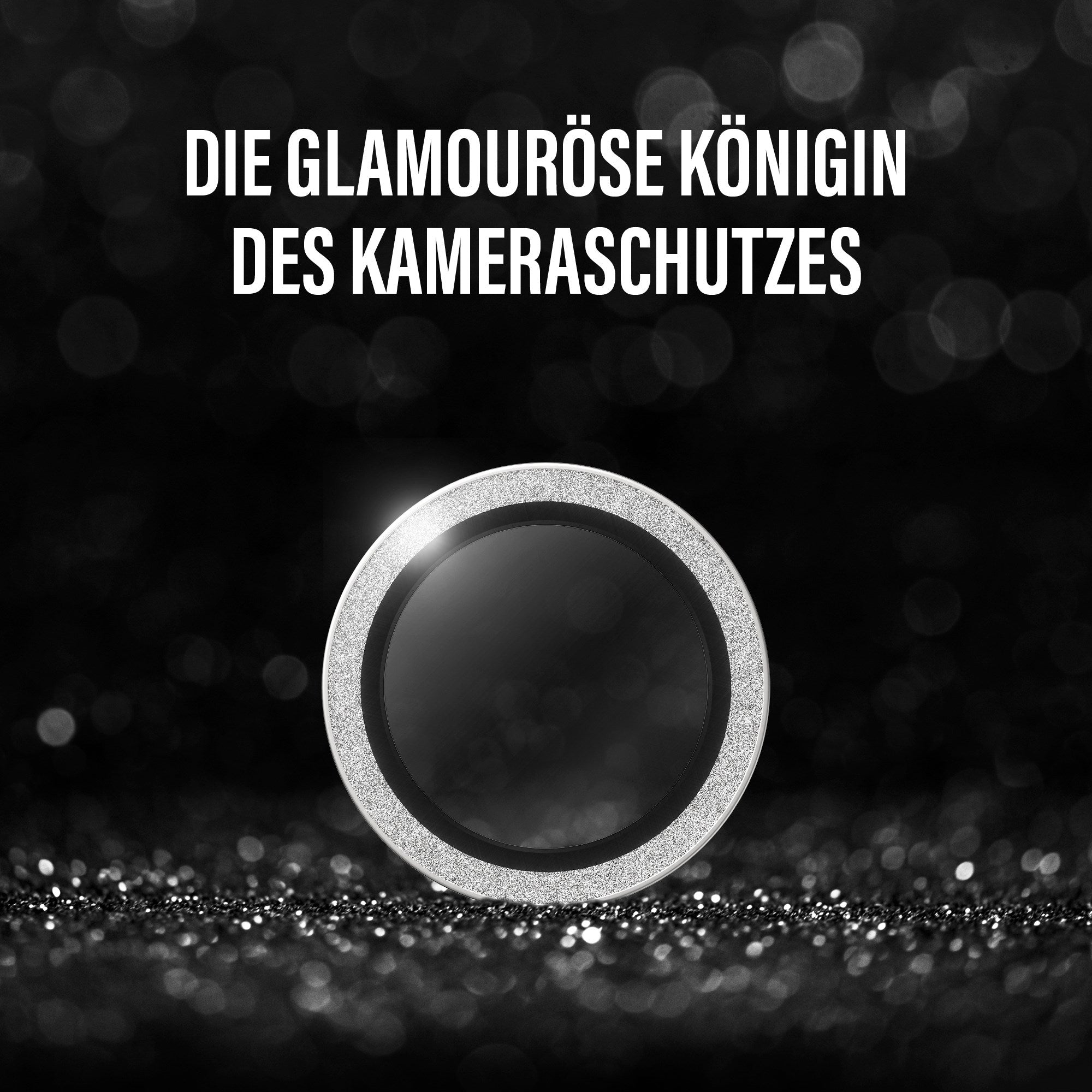 PanzerGlass® Hoops® Kameraschutz Glitter Silber iPhone 17 Pro | iPhone 17 Pro Max | iPhone 16 Pro | 16 Pro Max